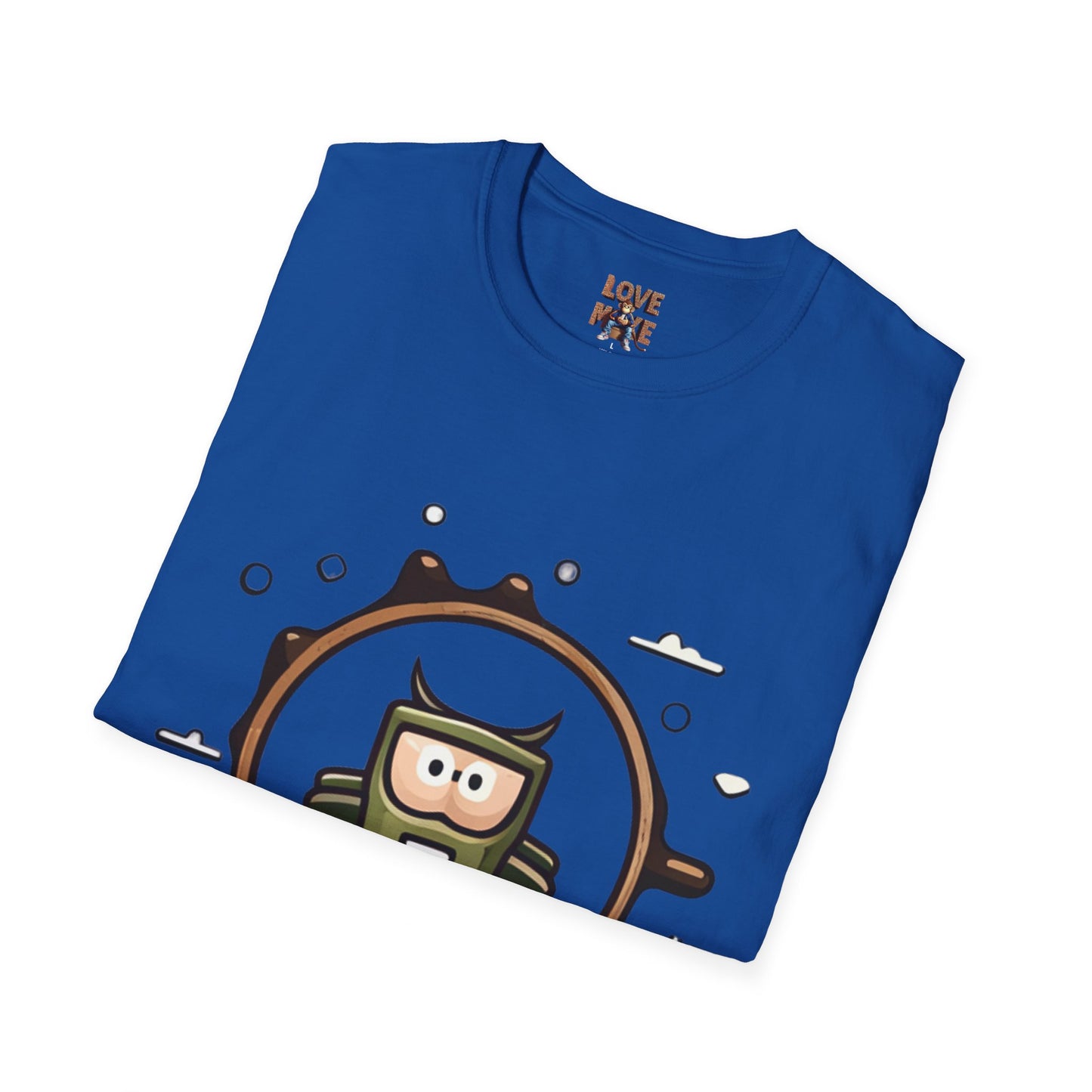 Helmet Explorer Guy Tee - Cool Graphic T-Shirt for Men, Casual Exploration Wear, Great Gift for Travel Enthusiasts
