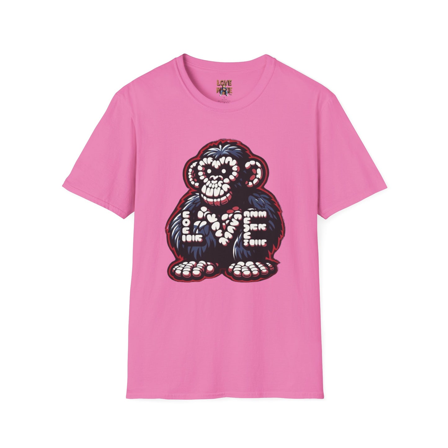 Love Monkey T-shirt, Trendy & Stylish Graphic Tee, Ideal for Everyday Wear, Fun Gift for All Ages