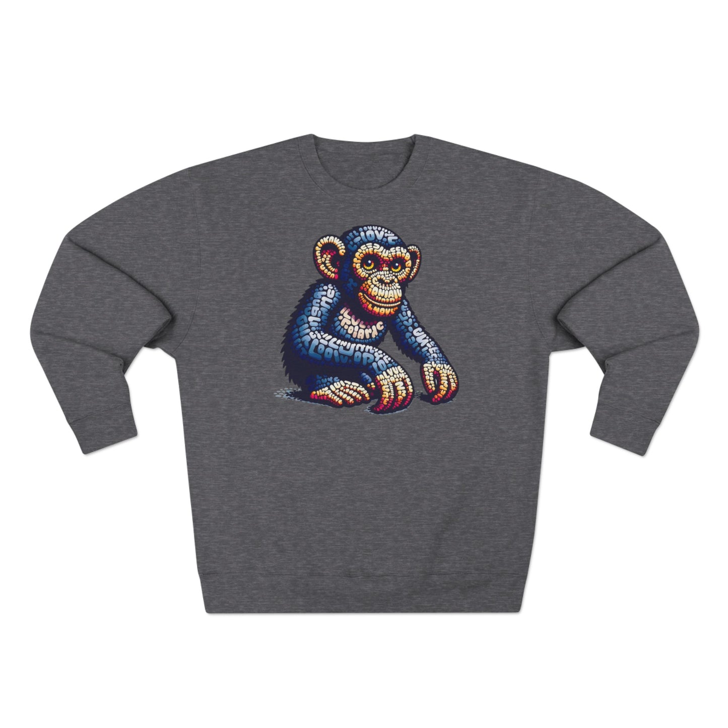 Love Monkey Sweatshirt, Unisex Premium Crewneck, Cosy Casual Wear for Him & Her, Ideal Anniversary or Birthday Gift
