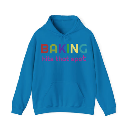 Hooded Sweatshirt for Bakers - Unisex Heavy Blend™ Baking Hits That Spot Design, Cozy Gift for Cooking Lovers