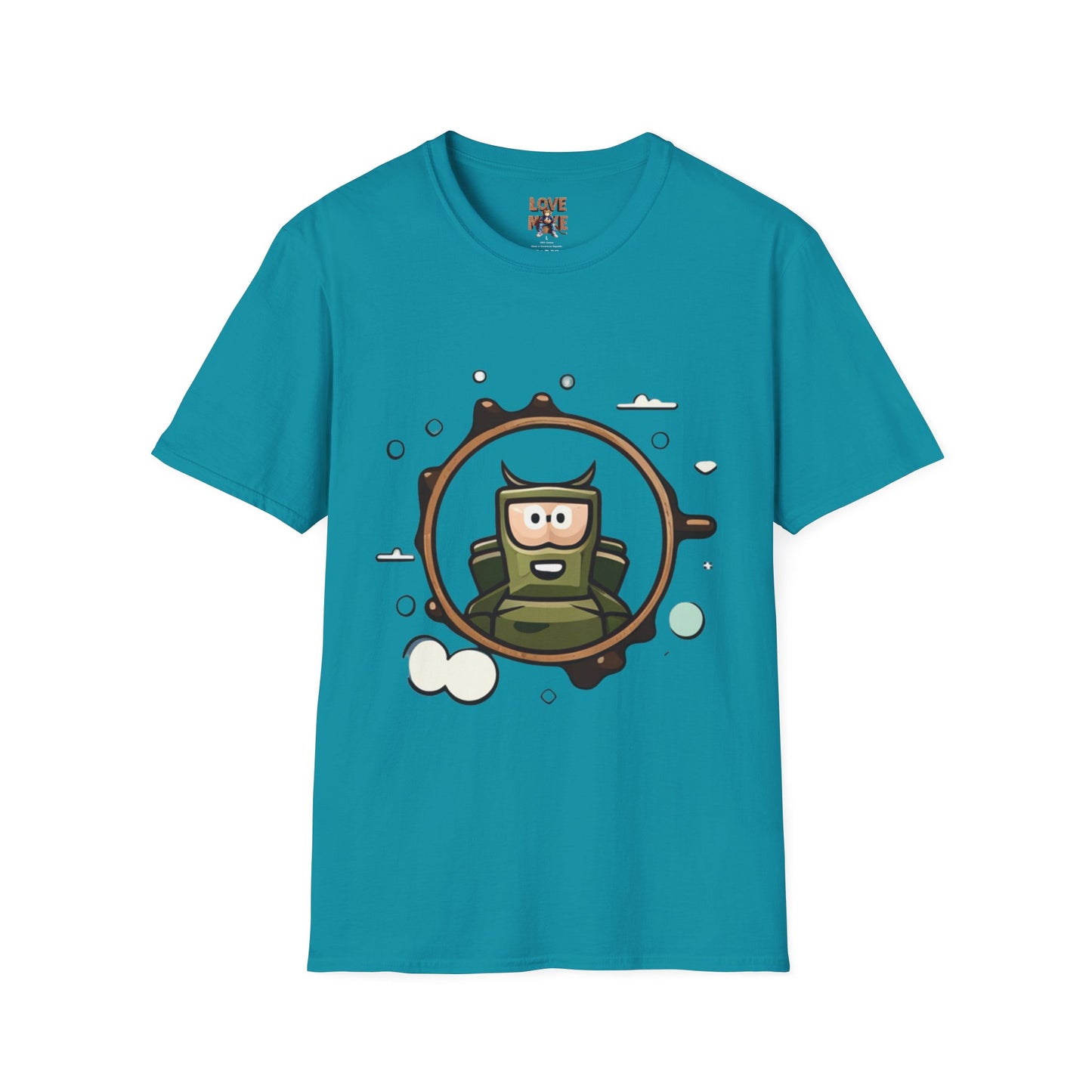 Helmet Explorer Guy Tee - Cool Graphic T-Shirt for Men, Casual Exploration Wear, Great Gift for Travel Enthusiasts