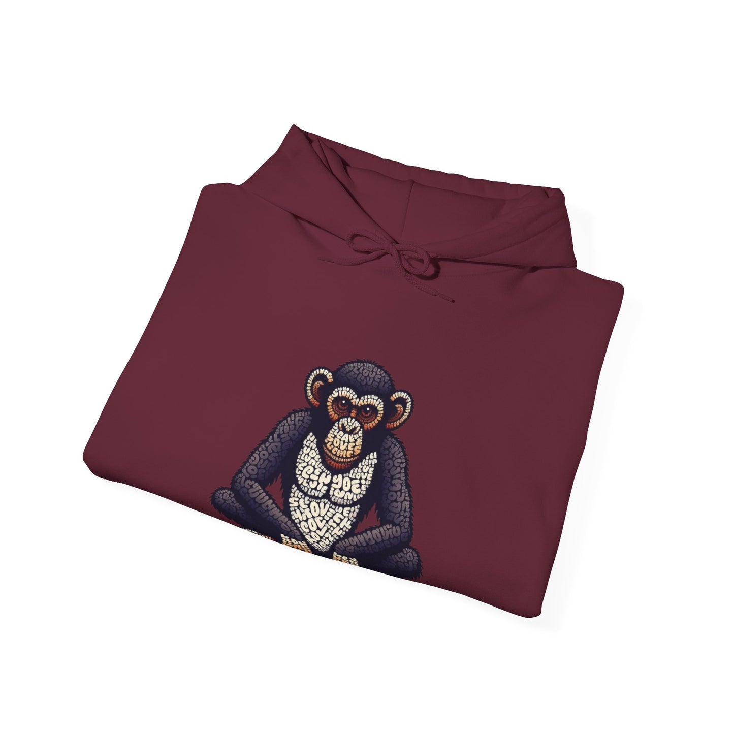Designer Love Monkey Hoodie - Cool Graphic Animal Top, Ideal for Casual Outfits, Designer Hoodie