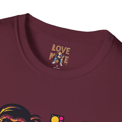 T-Shirt Love Monkey - Unisex Softstyle Casual Wear, Fashionable & Unique Gift for Friends, Family, Birthdays and More