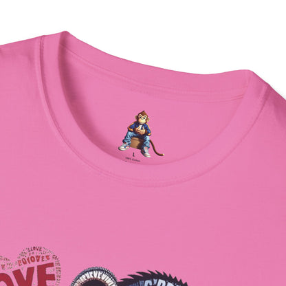 T-Shirt Love Monkey - Cool, Stylish & Trendy Unisex Softstyle Tee for Casual Wear, Perfect Gift for Friends and Family