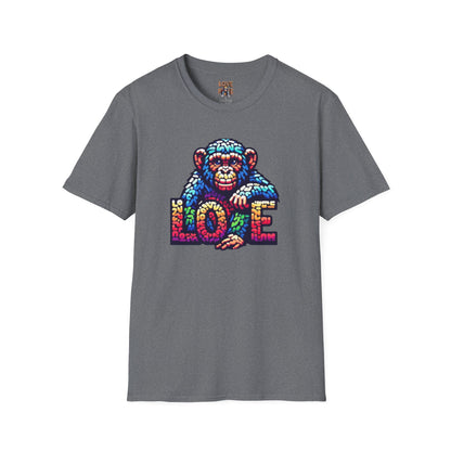 Love Monkey T-Shirt - Unisex Softstyle Tee - Playful Everyday Wear - Great Gift for Him & Her