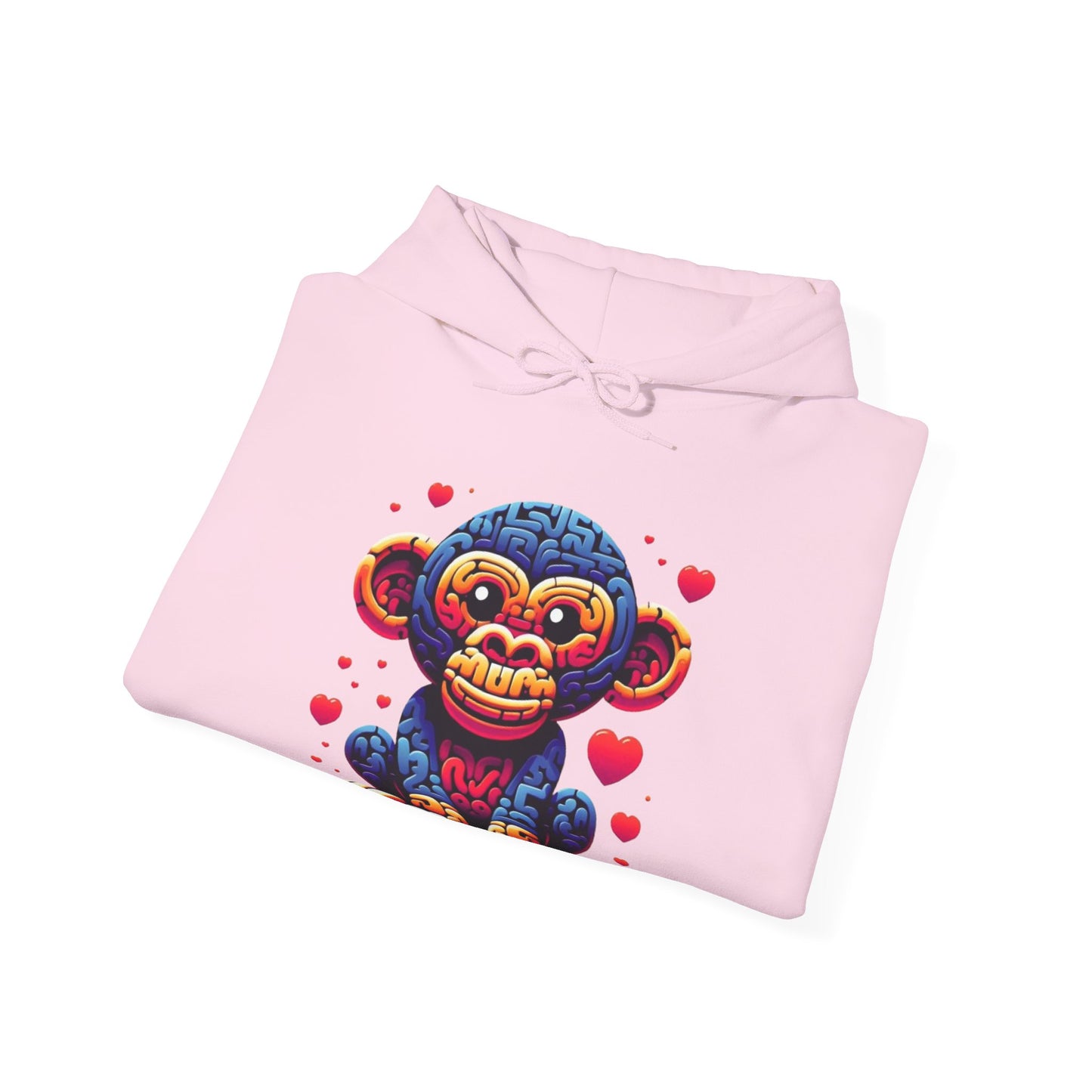 Designer Love Monkey Hoodie - Cool Graphic Animal Top, Ideal for Casual Outfits, Designer Hoodie Active