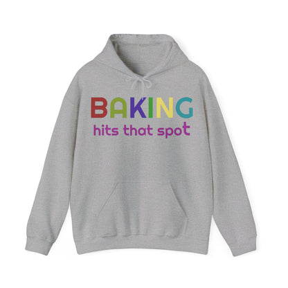 Hooded Sweatshirt for Bakers - Unisex Heavy Blend™ Baking Hits That Spot Design, Cozy Gift for Cooking Lovers