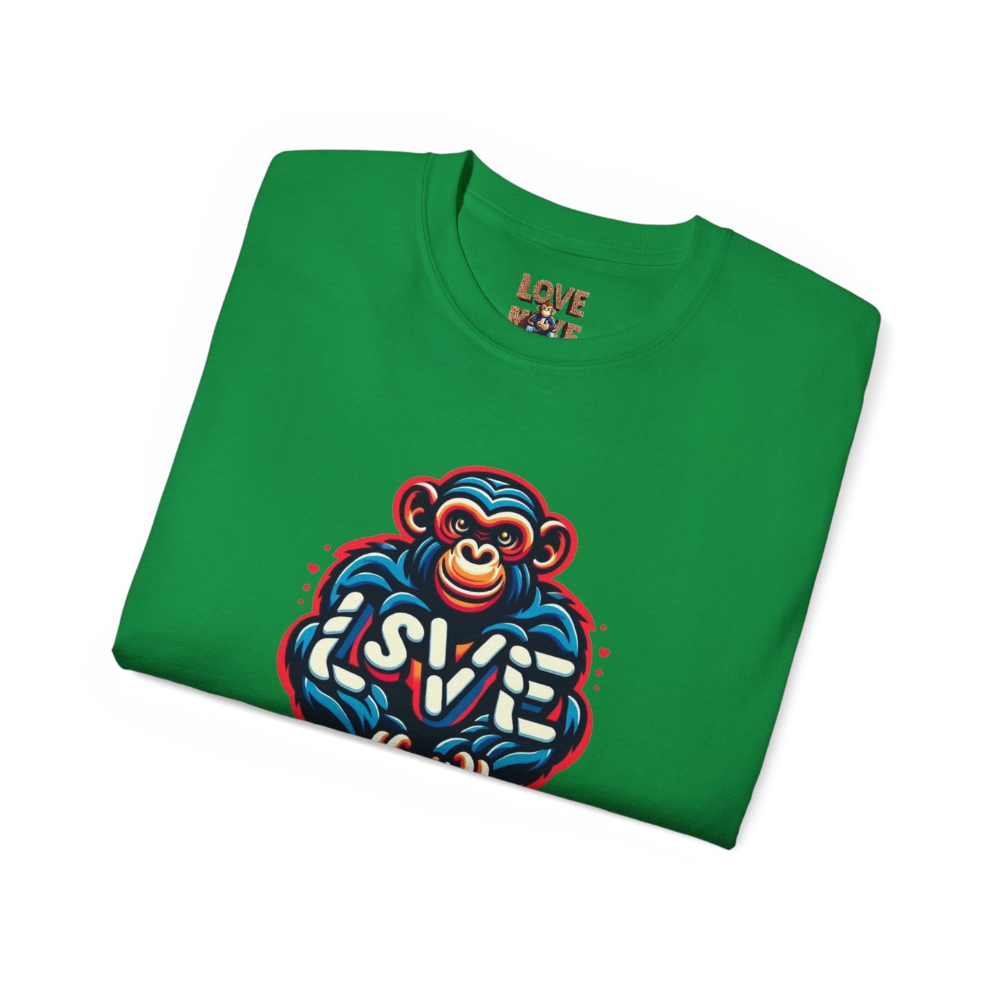 Love Monkey T-Shirt - Trendy Unisex Softstyle Tee for Everyday Style, Ideal Gift for Friends, Family & Loved