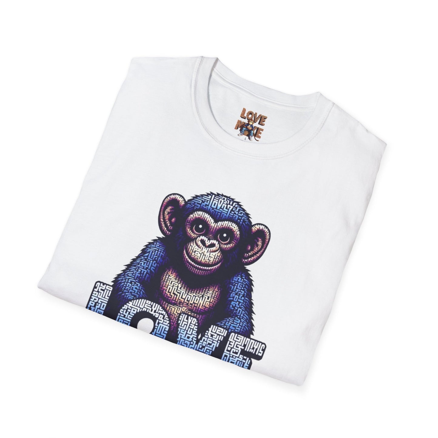 Love Monkey T-Shirt - Unique Designer Graphic Tee, Perfect Casual Wear, Ideal Designer Wear Gift