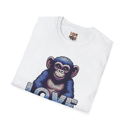 Love Monkey T-Shirt - Unique Designer Graphic Tee, Perfect Casual Wear, Ideal Designer Wear Gift