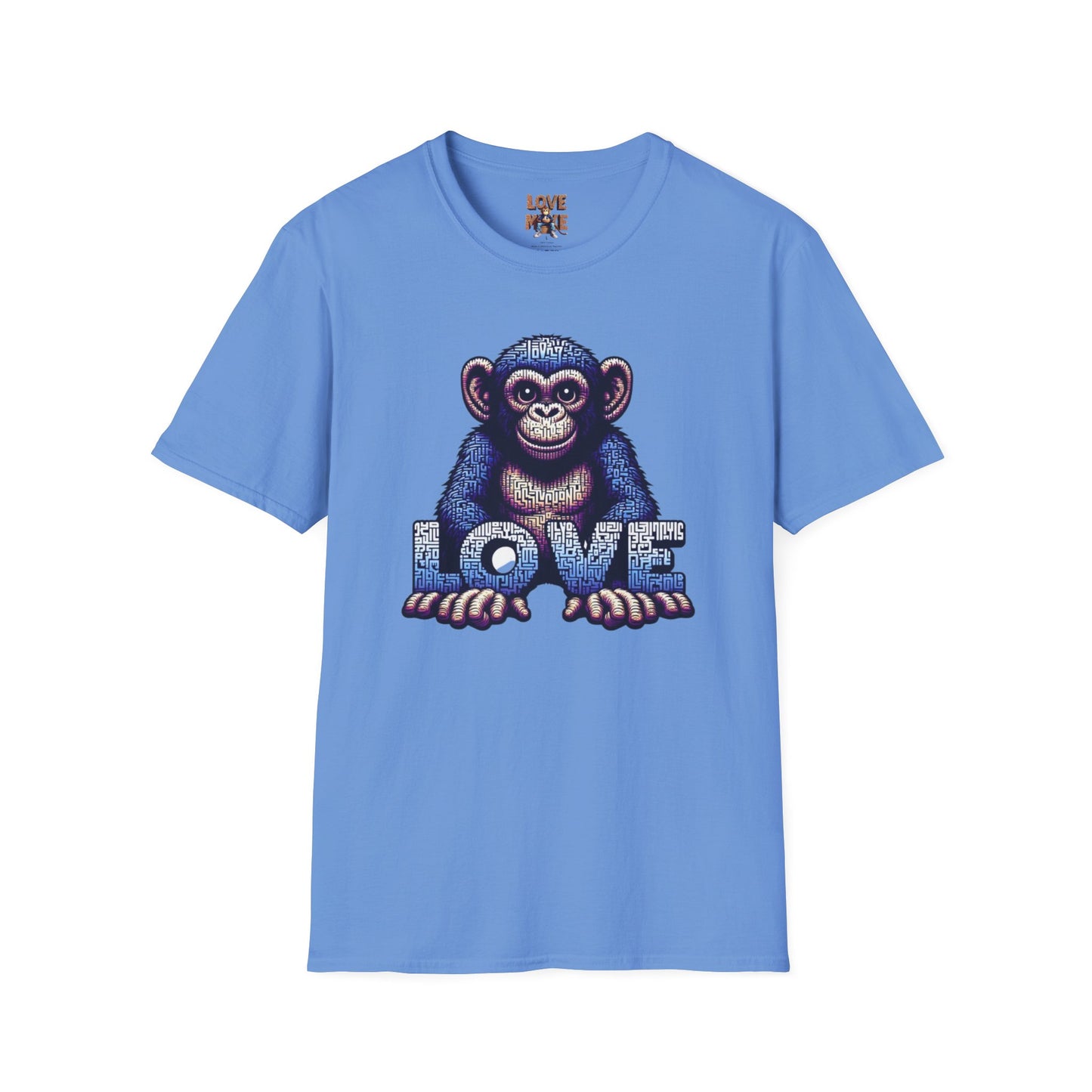 Love Monkey T-Shirt - Unique Designer Graphic Tee, Perfect Casual Wear, Ideal Designer Wear Gift