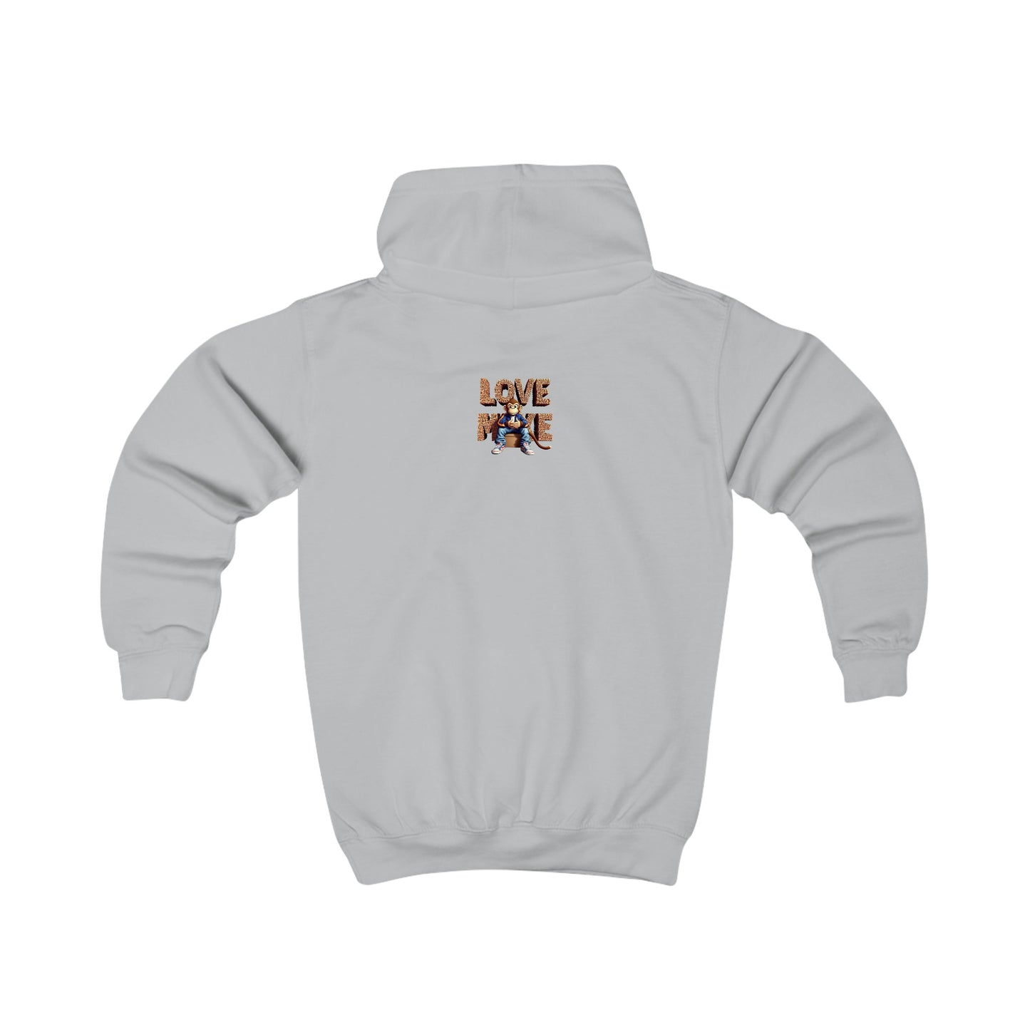 Kids Hoodie Love Monkey Design - Cozy & Fun Outerwear for Playtime - Perfect Birthday or Holiday Gift
