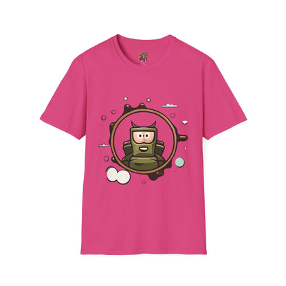 Helmet Explorer Guy Tee - Cool Graphic T-Shirt for Men, Casual Exploration Wear, Great Gift for Travel Enthusiasts