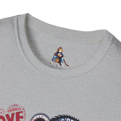 T-Shirt Love Monkey - Cool, Stylish & Trendy Unisex Softstyle Tee for Casual Wear, Perfect Gift for Friends and Family