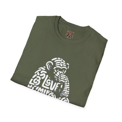 Designer Love Monkey T-Shirt - Fun Graphic Animal Top, Ideal for Casual Outfits, Designer Shirt