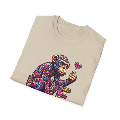 T-Shirt Love Monkey - Cool & Stylish Unisex Softstyle Tee for Casual Wear, Perfect Gift for Friends and Family