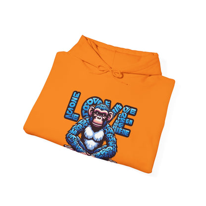 Designer Love Monkey Hoodie - Cool Graphic Animal Top, Ideal for Casual Outfits, Designer Hoodie
