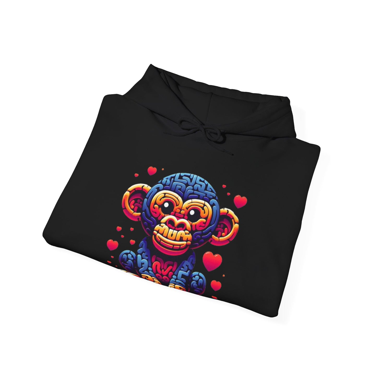 Designer Love Monkey Hoodie - Cool Graphic Animal Top, Ideal for Casual Outfits, Designer Hoodie Active