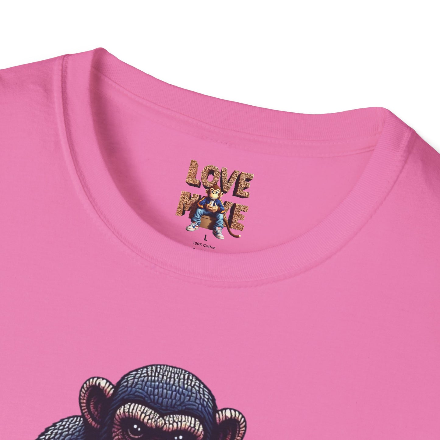 T-shirt - Funky & Stylish Love Monkey Design, Casual Wear for Trendy Fashion Lovers, Perfect Gift for Friends