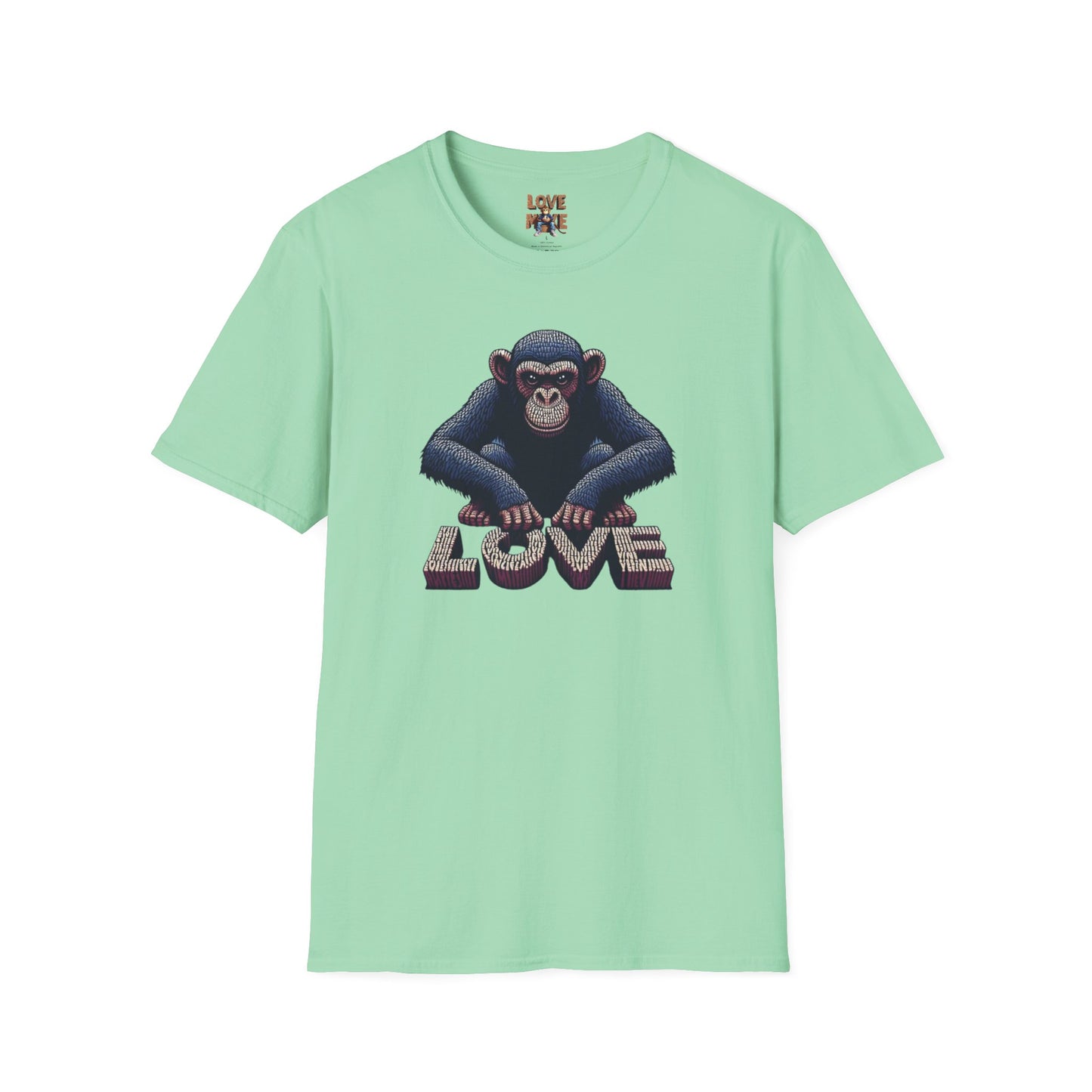 T-shirt - Funky & Stylish Love Monkey Design, Casual Wear for Trendy Fashion Lovers, Perfect Gift for Friends