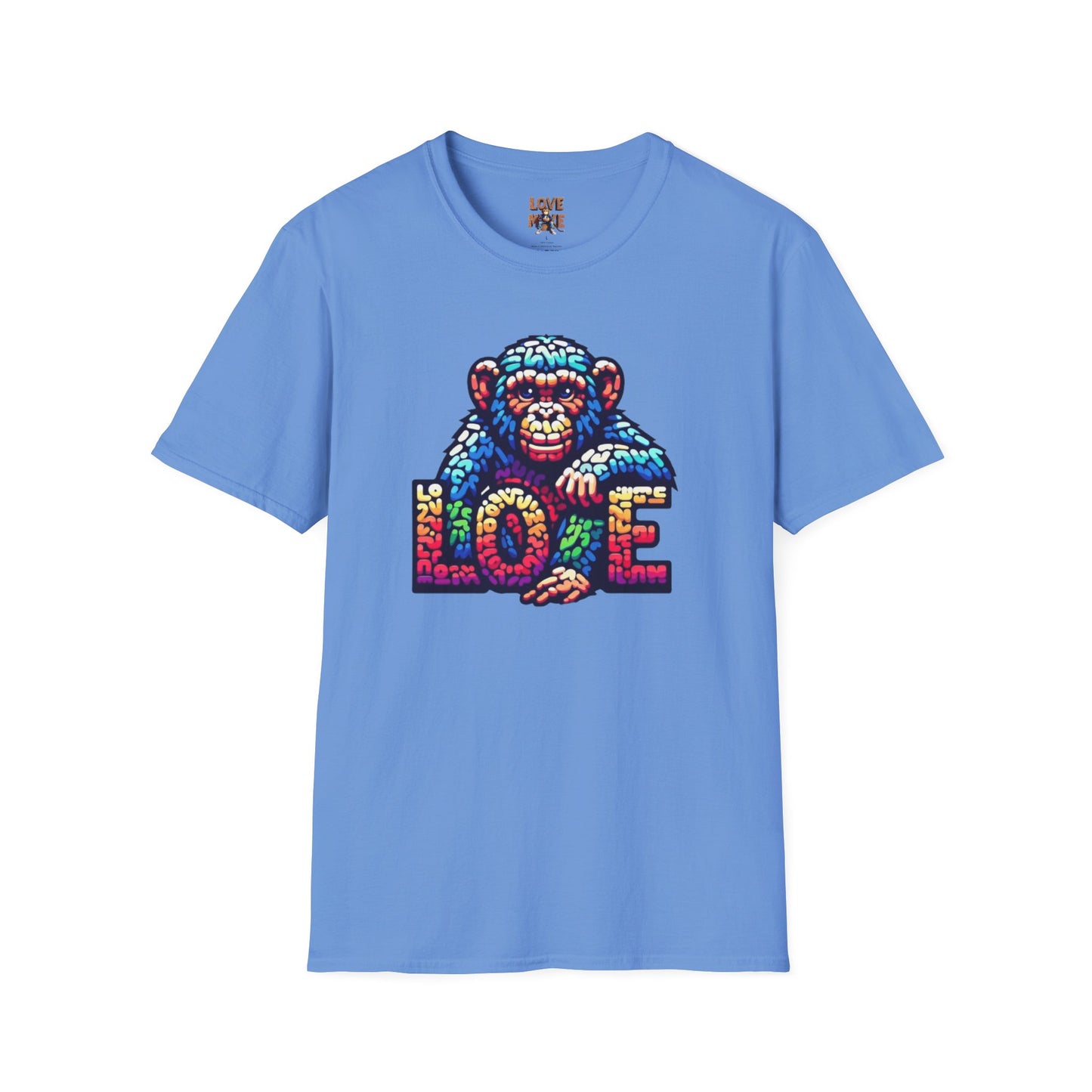 Love Monkey T-Shirt - Unisex Softstyle Tee - Playful Everyday Wear - Great Gift for Him & Her