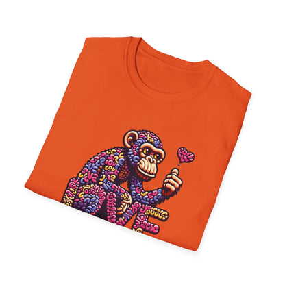 T-Shirt Love Monkey - Cool & Stylish Unisex Softstyle Tee for Casual Wear, Perfect Gift for Friends and Family