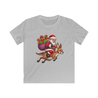 T Shirt - Quirky Santa Kangaroo Design, Comfy Xmas Tee, Seasonal Celebration Apparel, Great Present