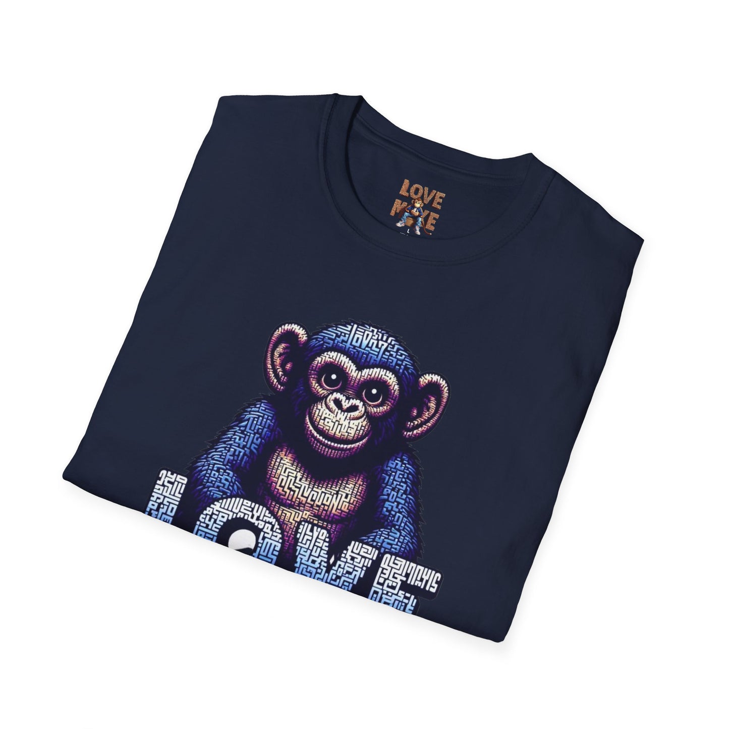 Love Monkey T-Shirt - Unique Designer Graphic Tee, Perfect Casual Wear, Ideal Designer Wear Gift