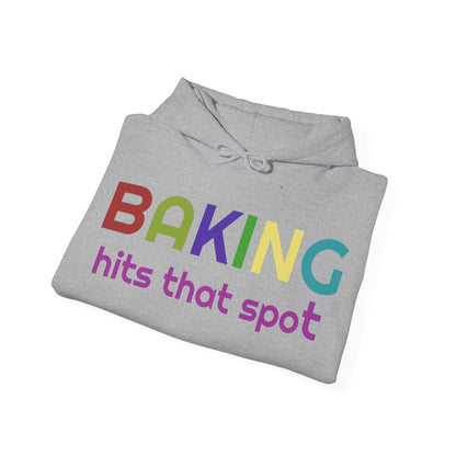 Hooded Sweatshirt for Bakers - Unisex Heavy Blend™ Baking Hits That Spot Design, Cozy Gift for Cooking Lovers