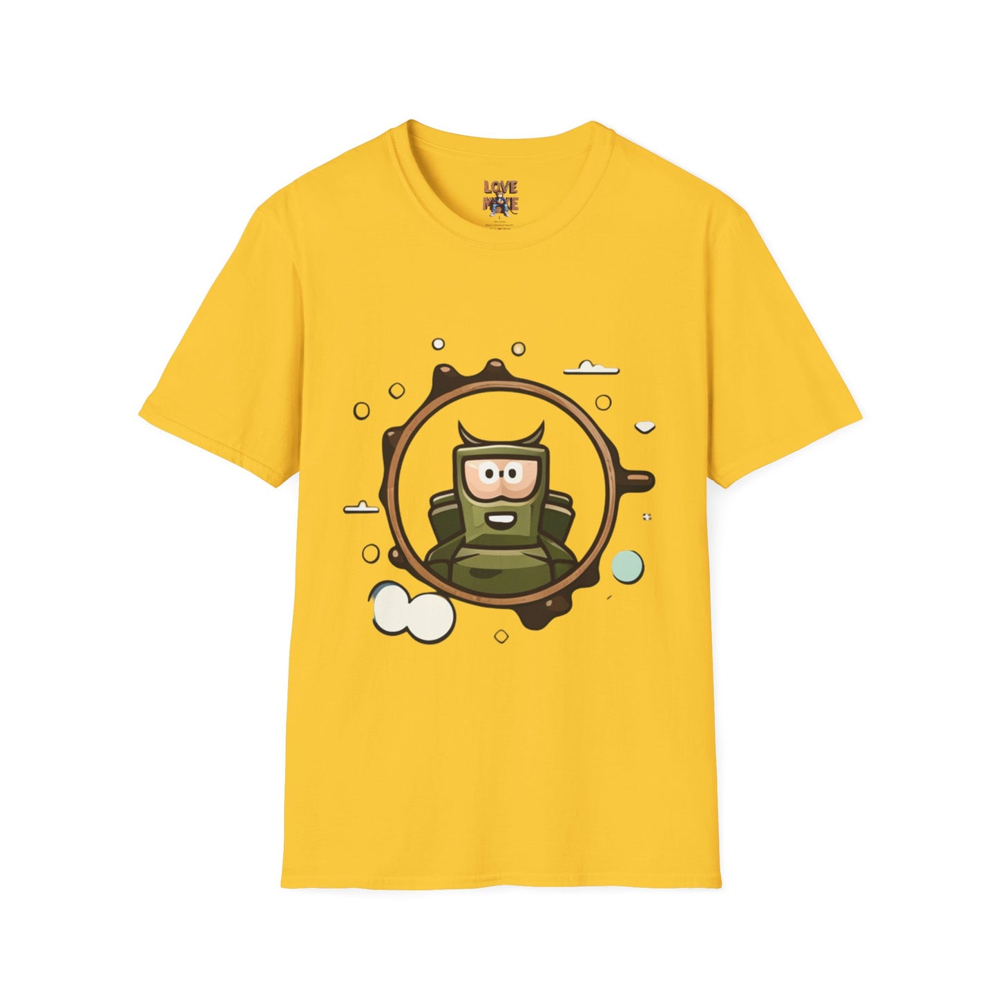 Helmet Explorer Guy Tee - Cool Graphic T-Shirt for Men, Casual Exploration Wear, Great Gift for Travel Enthusiasts