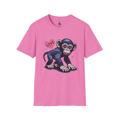 T-Shirt Love Monkey - Cool, Stylish & Trendy Unisex Softstyle Tee for Casual Wear, Perfect Gift for Friends and Family