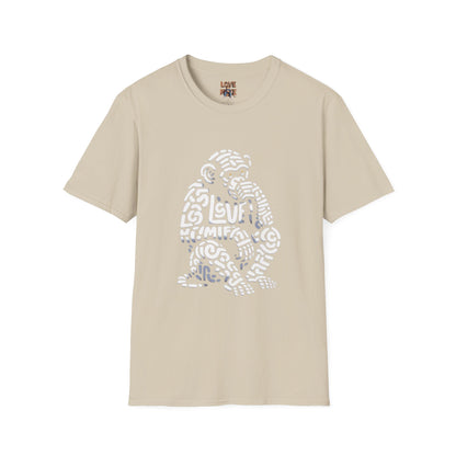Designer Love Monkey T-Shirt - Fun Graphic Animal Top, Ideal for Casual Outfits, Designer Shirt
