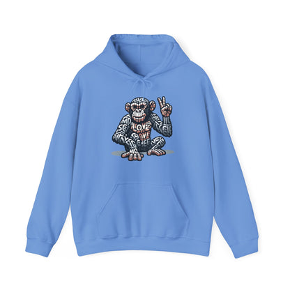 Designer Love Monkey Hoodie - Cool Graphic Animal Top, Ideal for Casual Outfits, Designer Hoodie