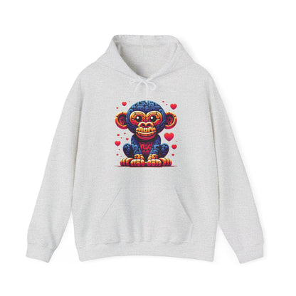 Designer Love Monkey Hoodie - Cool Graphic Animal Top, Ideal for Casual Outfits, Designer Hoodie Active
