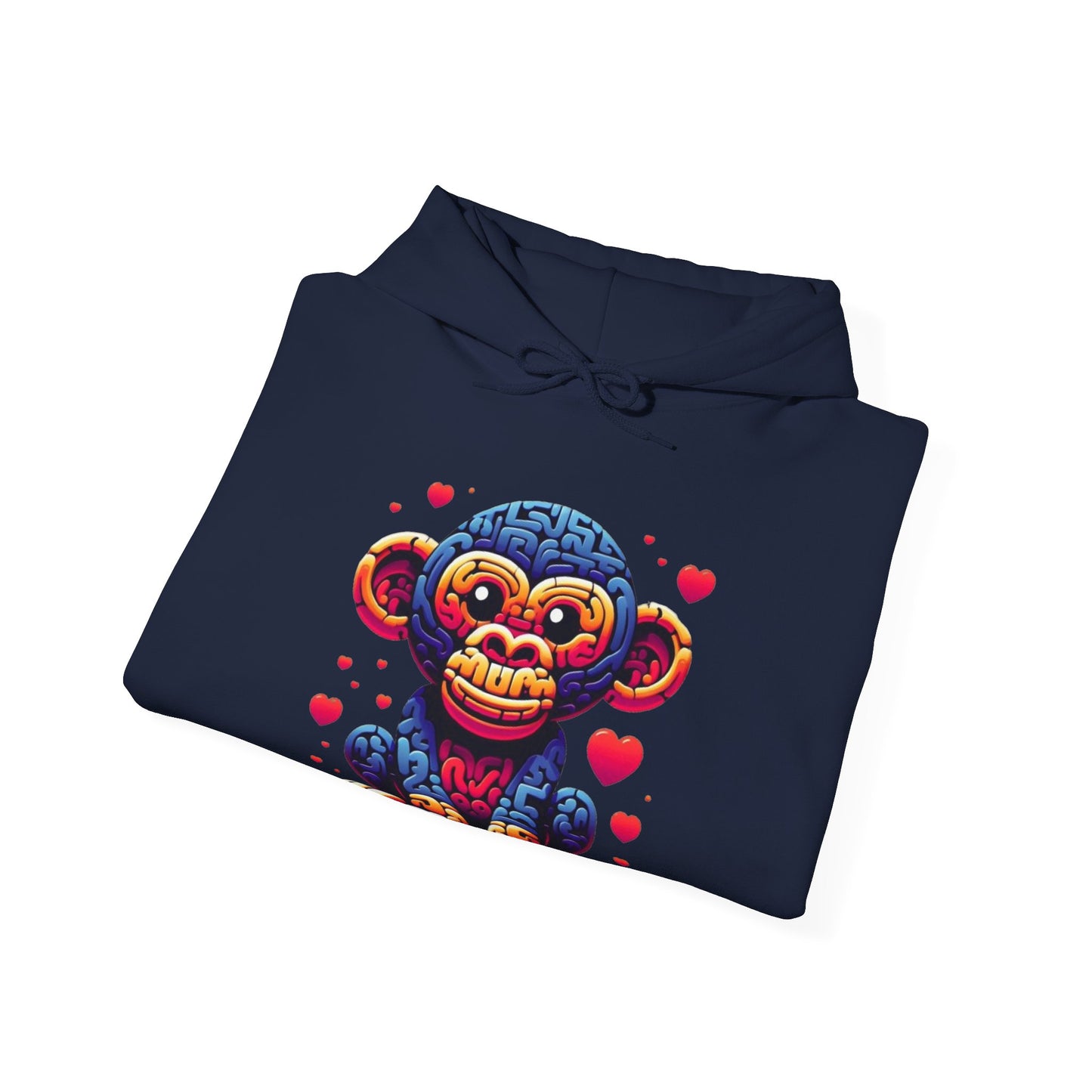 Designer Love Monkey Hoodie - Cool Graphic Animal Top, Ideal for Casual Outfits, Designer Hoodie Active