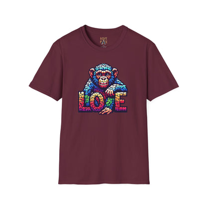 Love Monkey T-Shirt - Unisex Softstyle Tee - Playful Everyday Wear - Great Gift for Him & Her