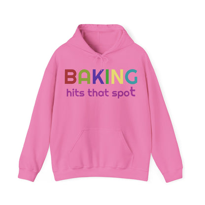 Hooded Sweatshirt for Bakers - Unisex Heavy Blend™ Baking Hits That Spot Design, Cozy Gift for Cooking Lovers