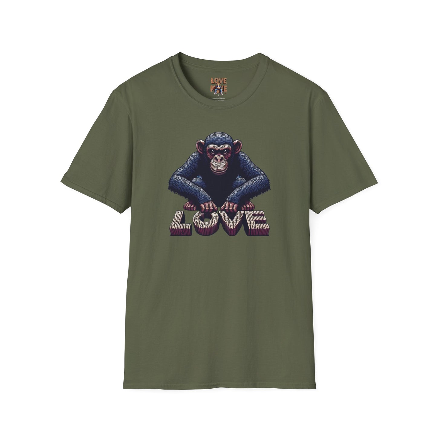 T-shirt - Funky & Stylish Love Monkey Design, Casual Wear for Trendy Fashion Lovers, Perfect Gift for Friends