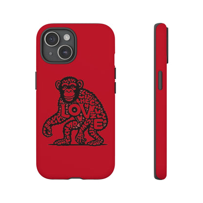 Love Monkey Limited Edition iPhone Tough Case, Fun & Sturdy Protection, Original Design for You, Your Best Friend, Just Because Gift