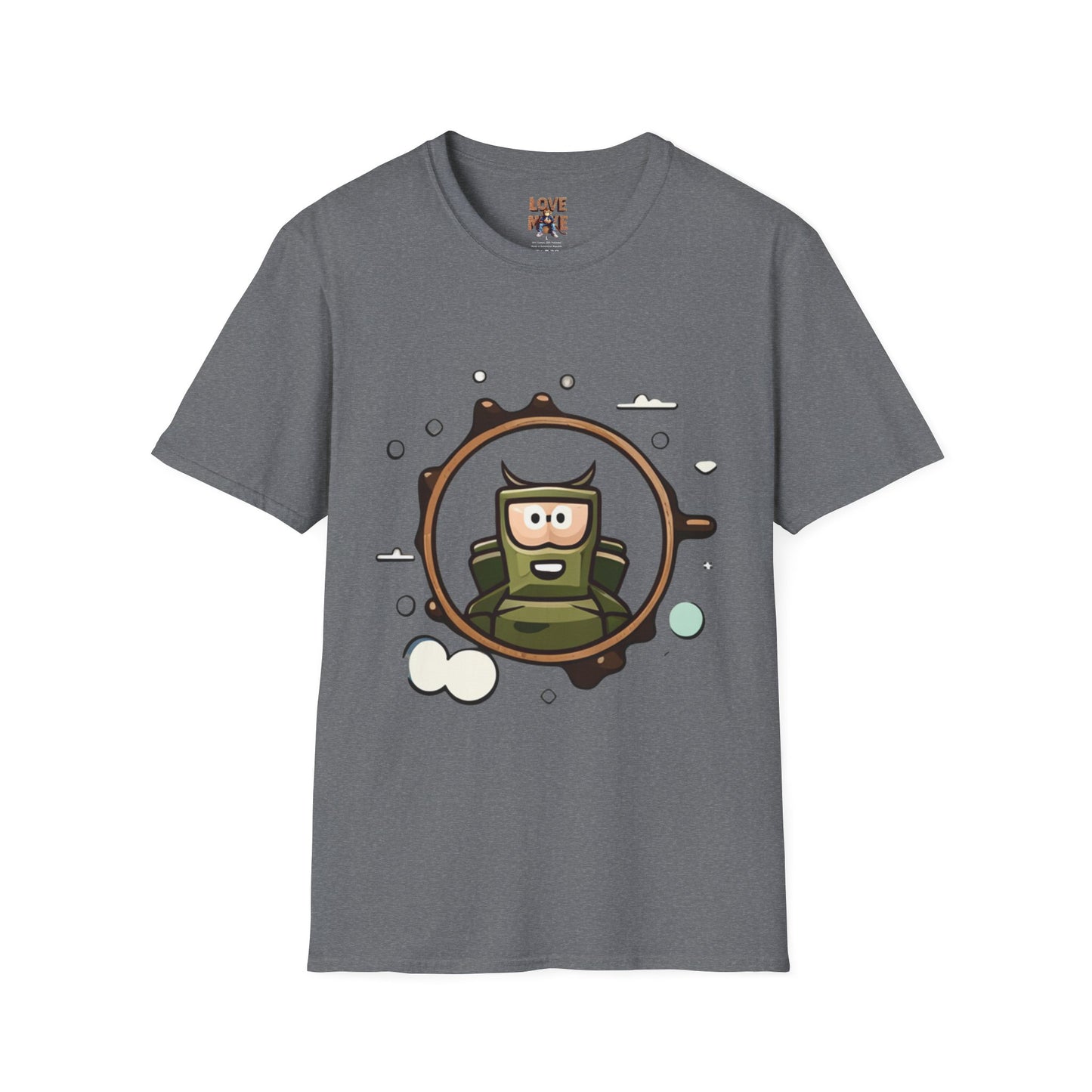 Helmet Explorer Guy Tee - Cool Graphic T-Shirt for Men, Casual Exploration Wear, Great Gift for Travel Enthusiasts