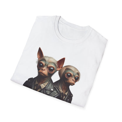 T-Shirt Alien Dog Bounty Hunter, Unique Sci-Fi Graphic Tee, Perfect for Casual Wear, Awesome Birthday Gift for Geeks