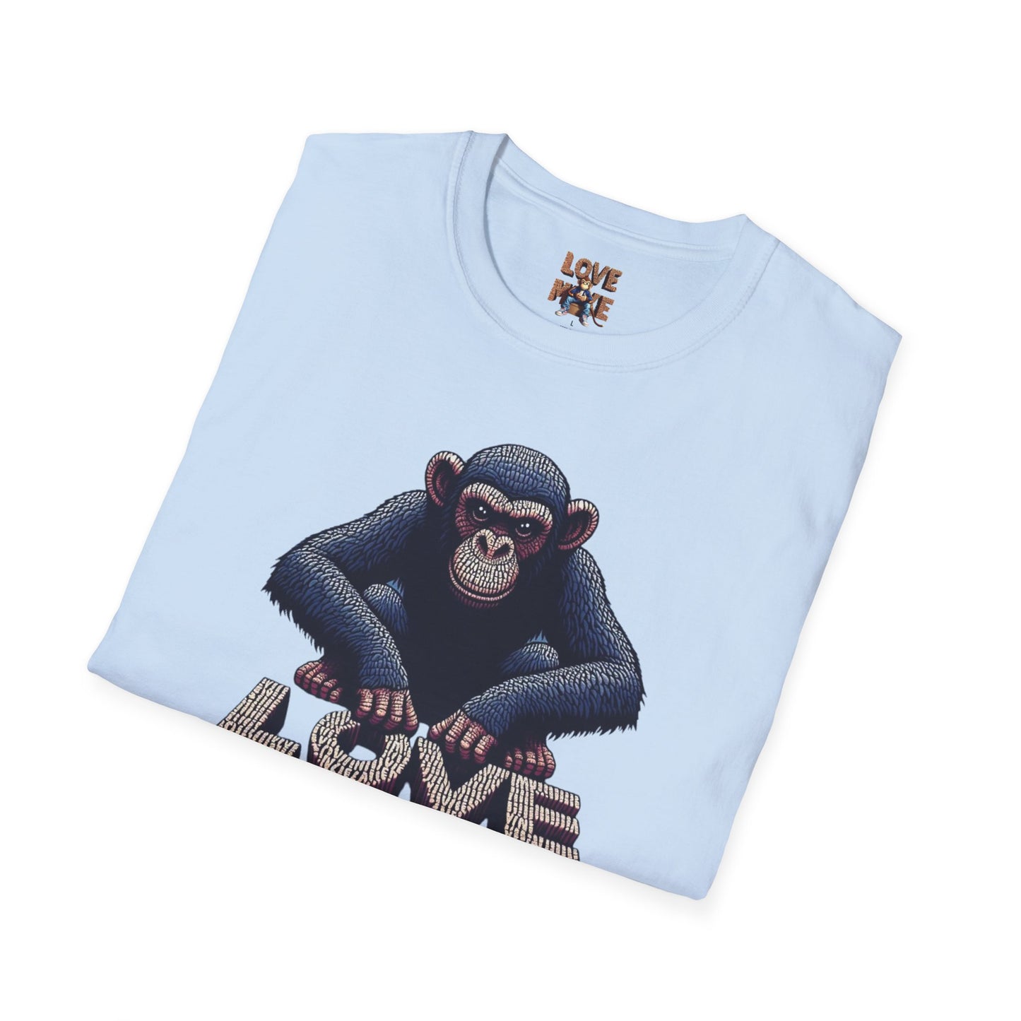 T-shirt - Funky & Stylish Love Monkey Design, Casual Wear for Trendy Fashion Lovers, Perfect Gift for Friends