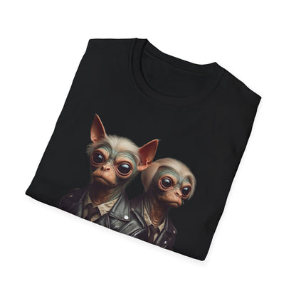 T-Shirt Alien Dog Bounty Hunter, Unique Sci-Fi Graphic Tee, Perfect for Casual Wear, Awesome Birthday Gift for Geeks