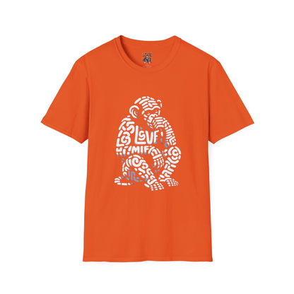 Designer Love Monkey T-Shirt - Fun Graphic Animal Top, Ideal for Casual Outfits, Designer Shirt