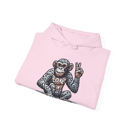 Designer Love Monkey Hoodie - Cool Graphic Animal Top, Ideal for Casual Outfits, Designer Hoodie