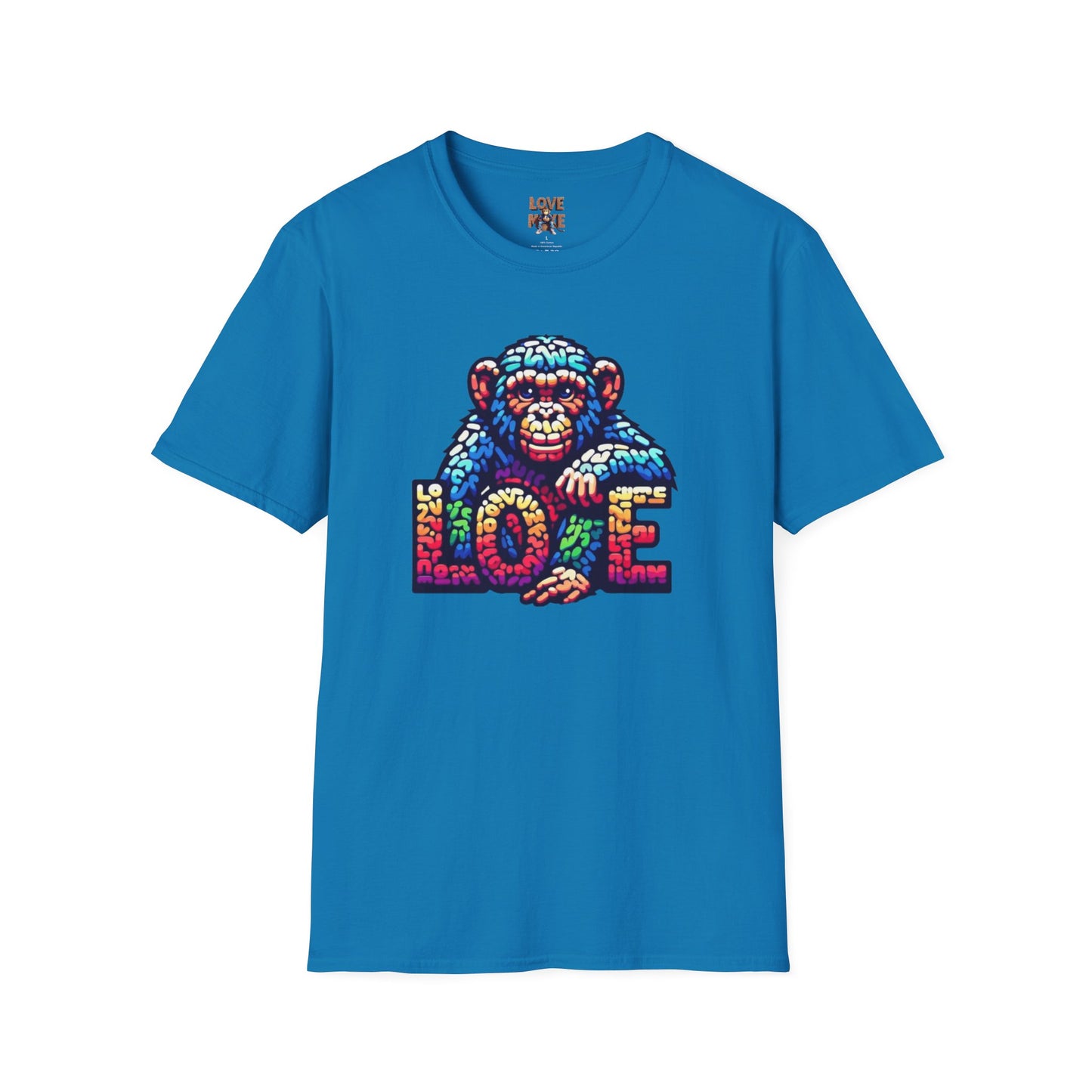 Love Monkey T-Shirt - Unisex Softstyle Tee - Playful Everyday Wear - Great Gift for Him & Her