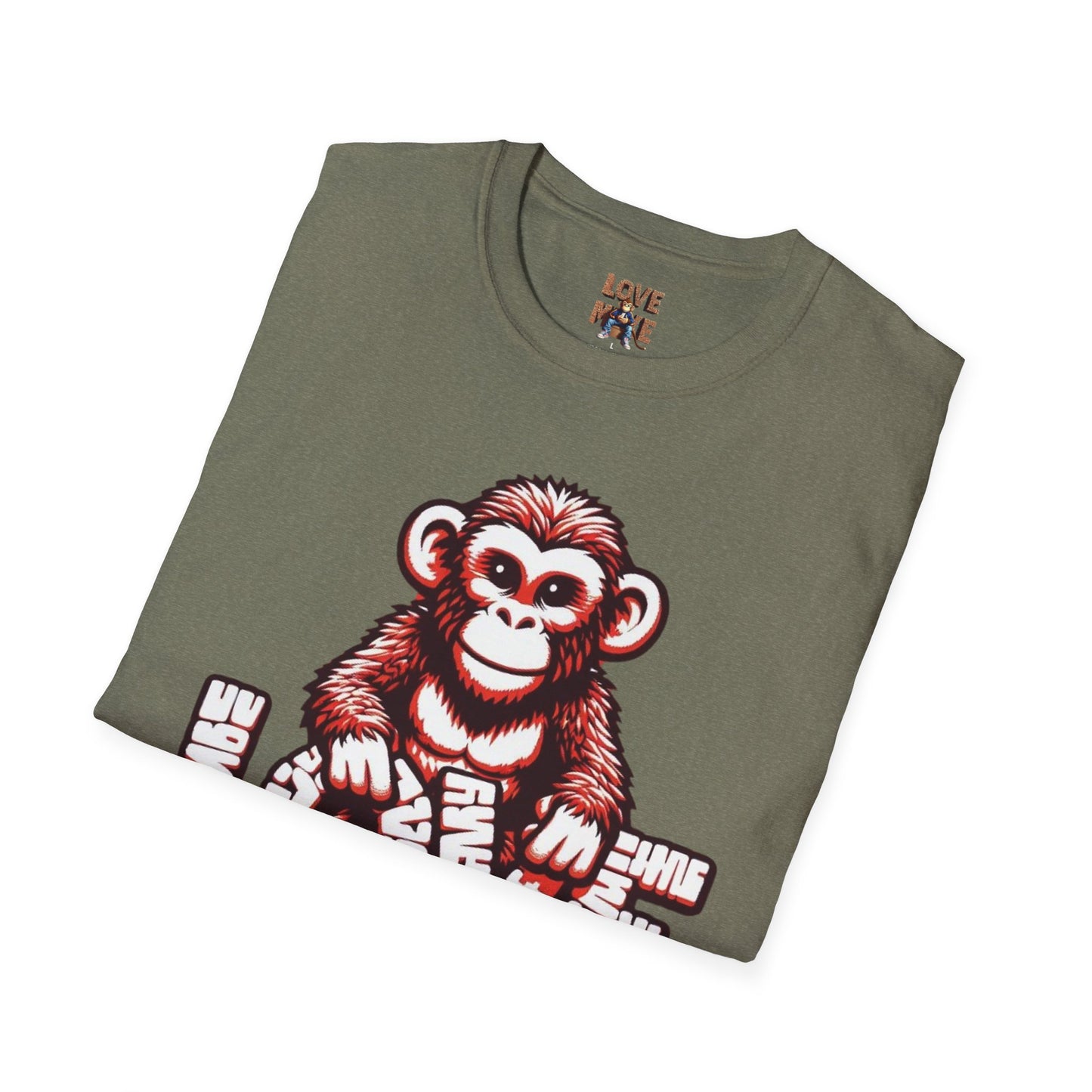 Love Monkey T-Shirt - Trendy & Stylish Graphic Tee - Ideal for Everyday Fashion - Great Gift for All