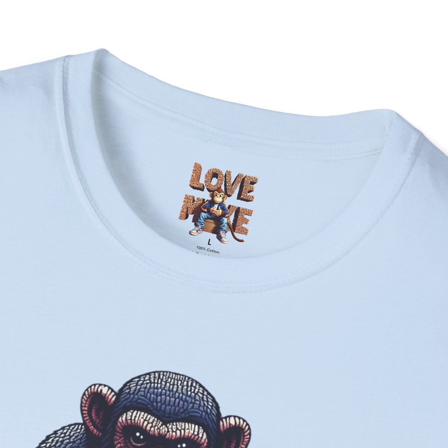 T-shirt - Funky & Stylish Love Monkey Design, Casual Wear for Trendy Fashion Lovers, Perfect Gift for Friends