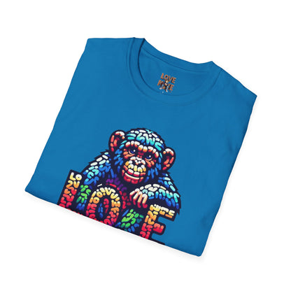 Love Monkey T-Shirt - Unisex Softstyle Tee - Playful Everyday Wear - Great Gift for Him & Her