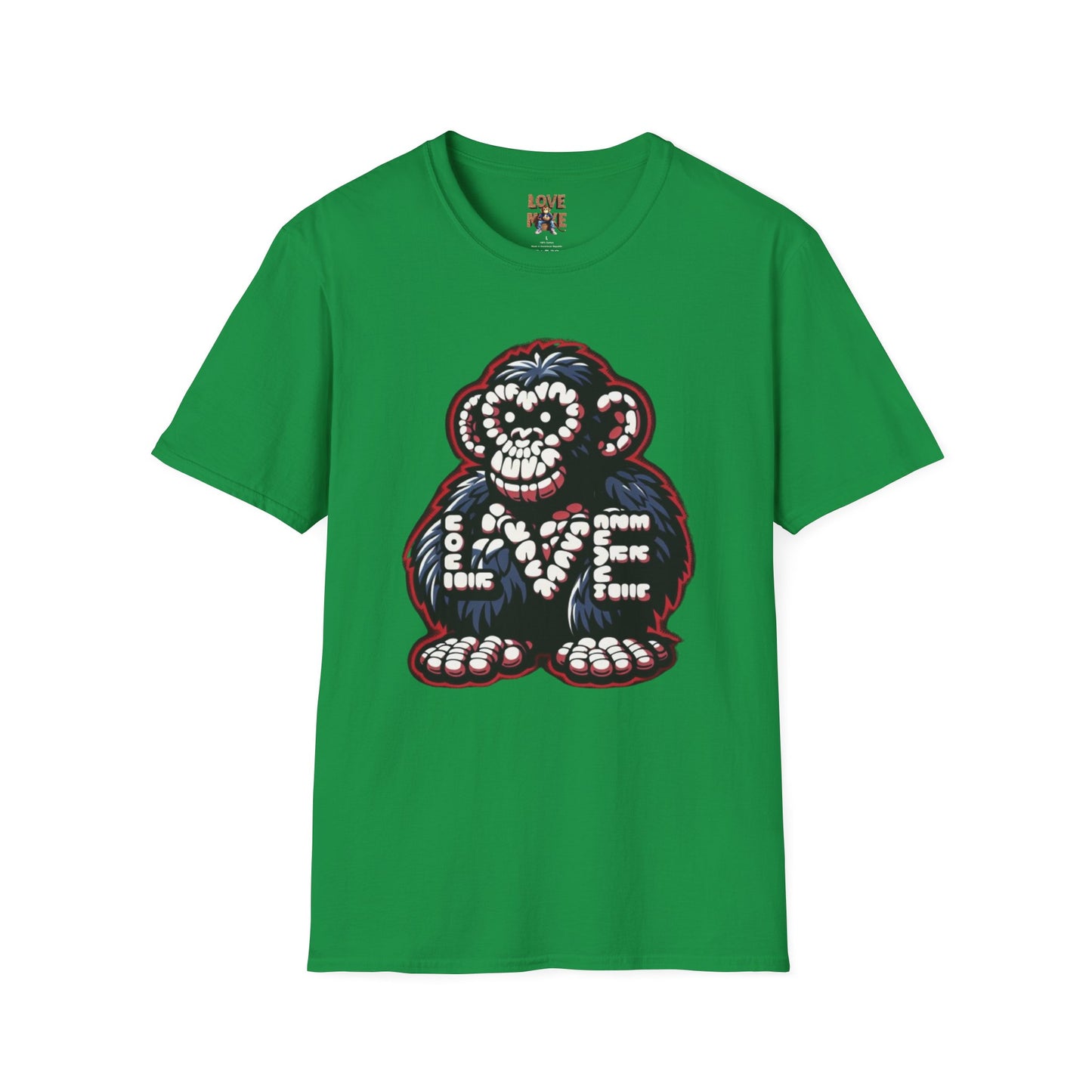 Love Monkey T-shirt, Trendy & Stylish Graphic Tee, Ideal for Everyday Wear, Fun Gift for All Ages